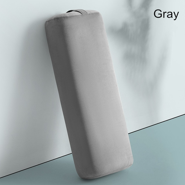 Almohada de yoga rectangular para meditación y apoyo, lavable a máquina con asa de transporte.