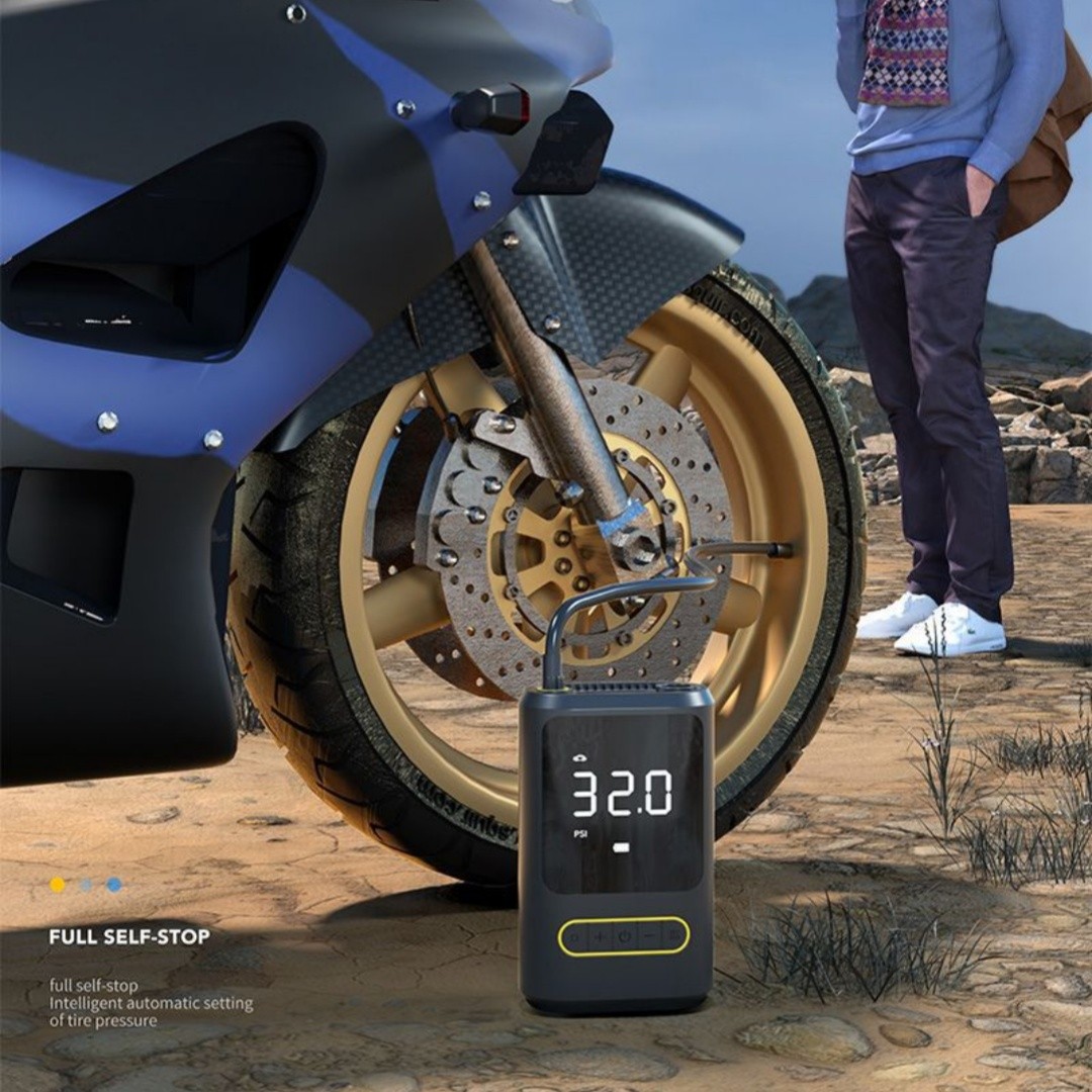Mini neumático portátil de carga inalámbrica para coche
