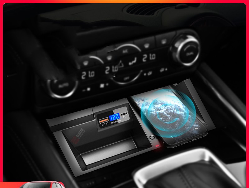 Cargador inalámbrico para coche CX-4, cargador inalámbrico rápido para teléfono móvil.