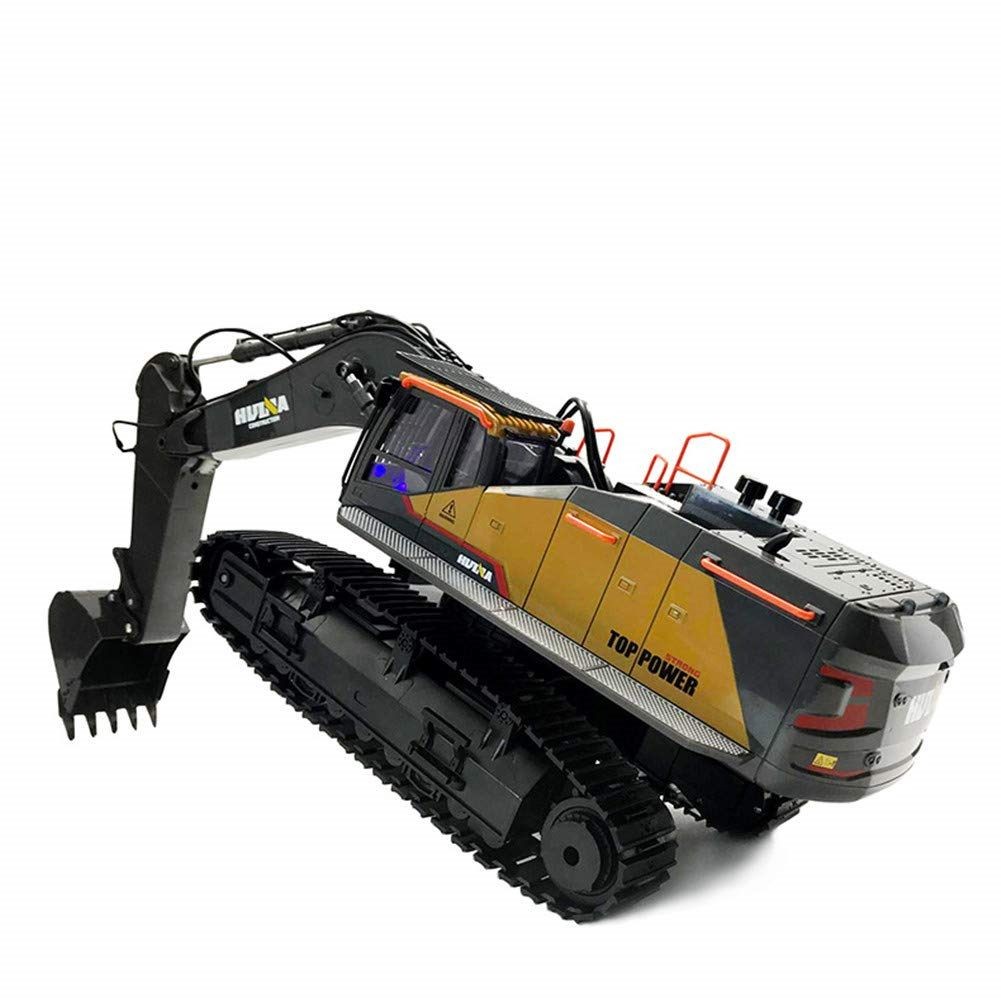Excavadora RC HUINA 1592, 1:14, 2.4G, 22 canales, aleación, recargable