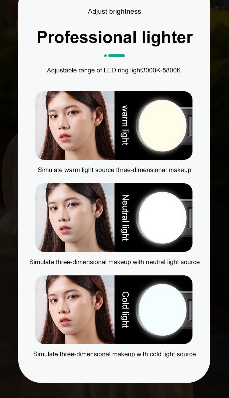 Palo Selfie con Luz, Botón Bluetooth.