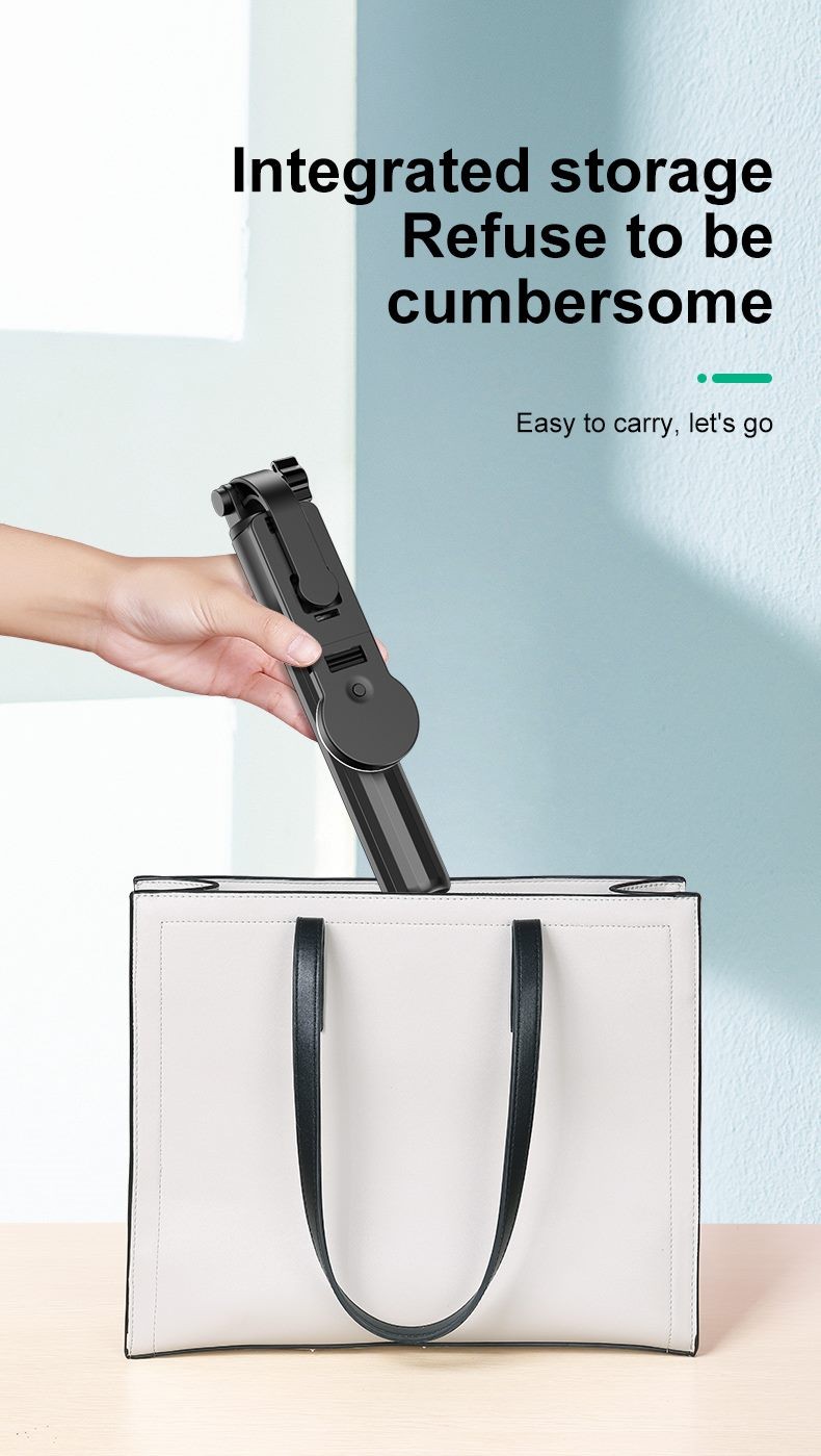 Palo Selfie con Luz, Botón Bluetooth.