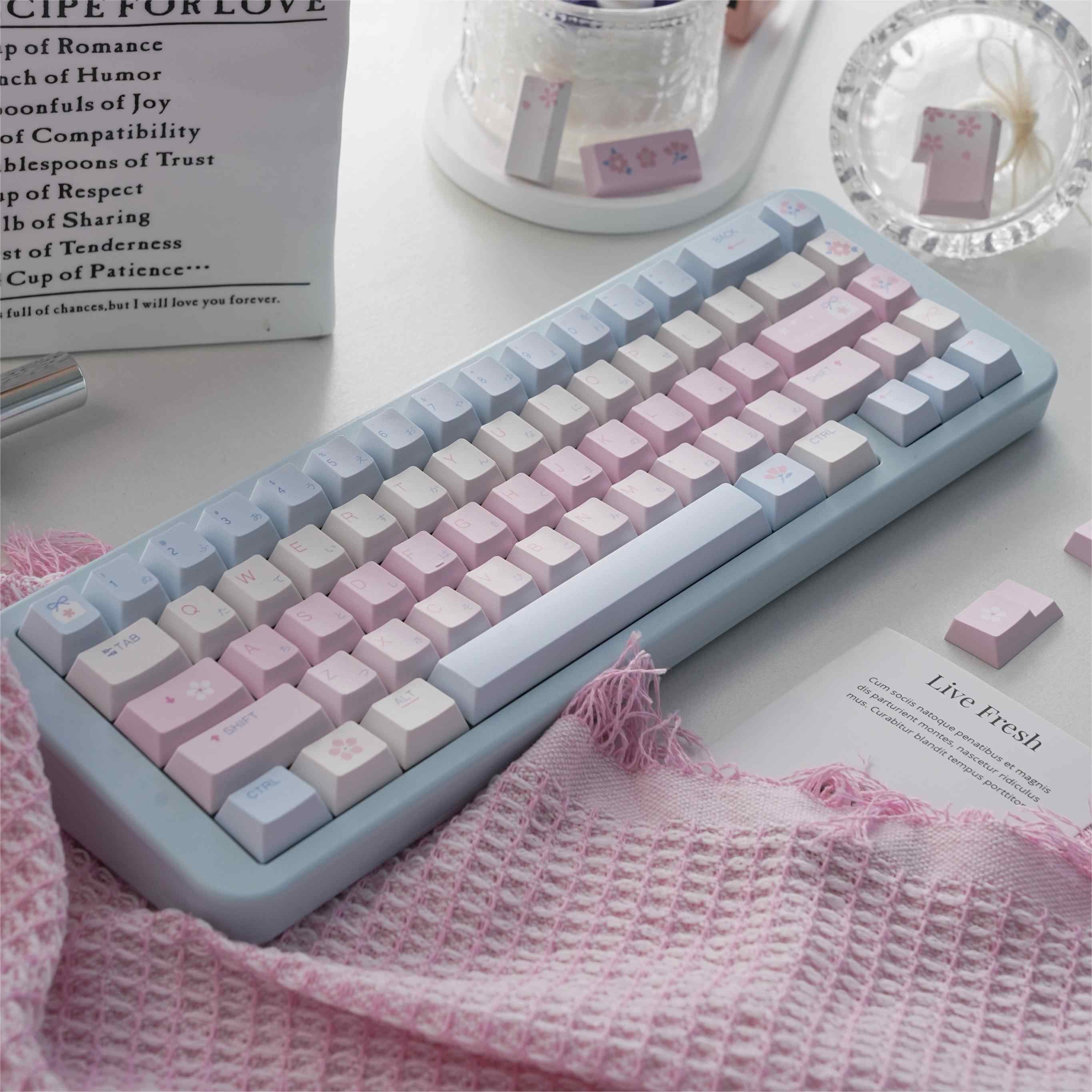 Tapa de teclado mecánico con estampado simple y lindo