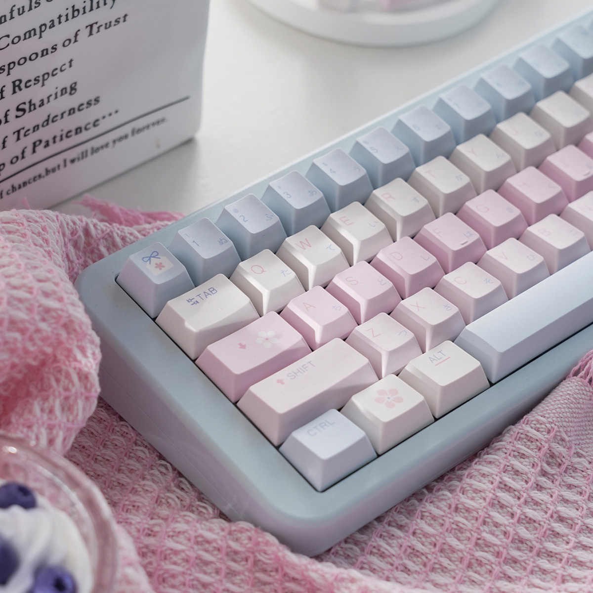 Tapa de teclado mecánico con estampado simple y lindo