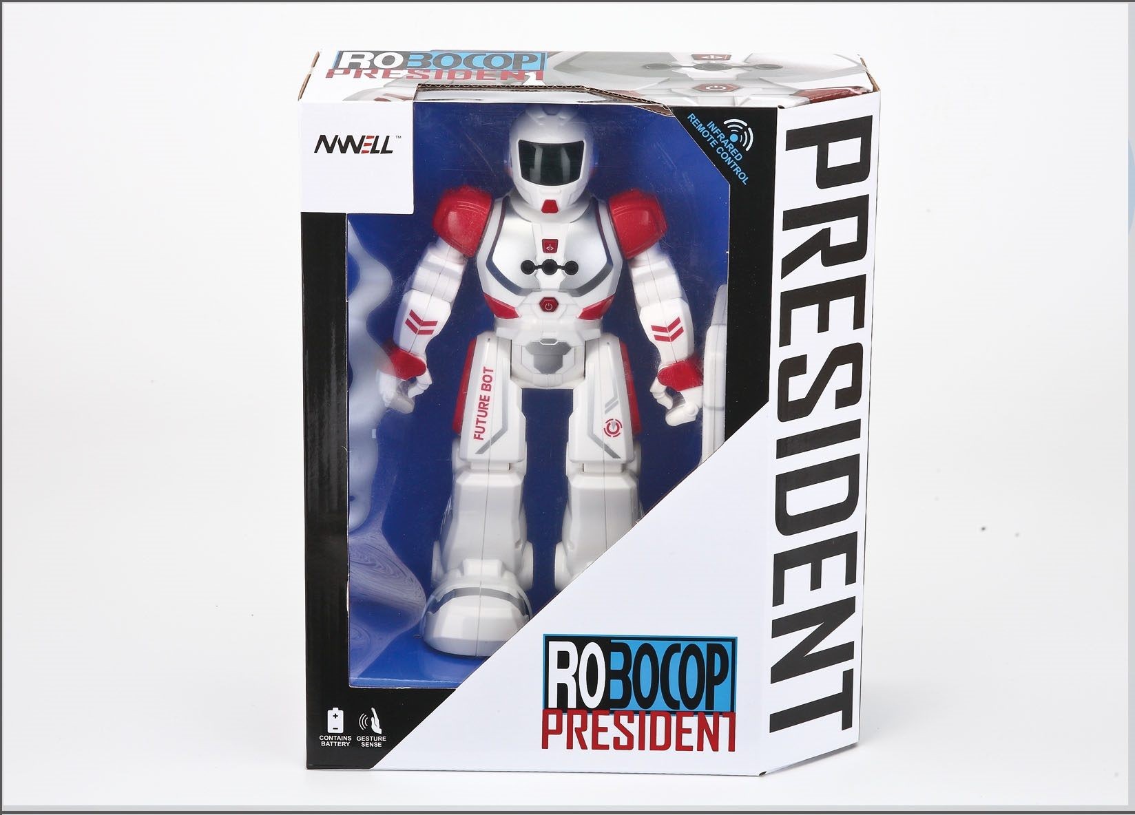 Robot de control remoto con detección de manos, música, programa y recargable.