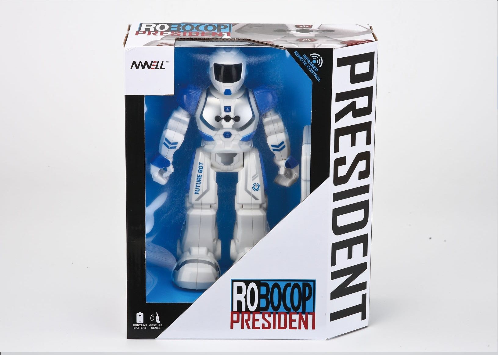 Robot de control remoto con detección de manos, música, programa y recargable.