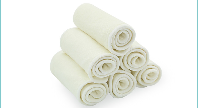 Cambiador de fibra de bambú para pañales de bebé, almohadilla insertable