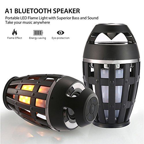 Altavoz con llama LED, diseño moderno