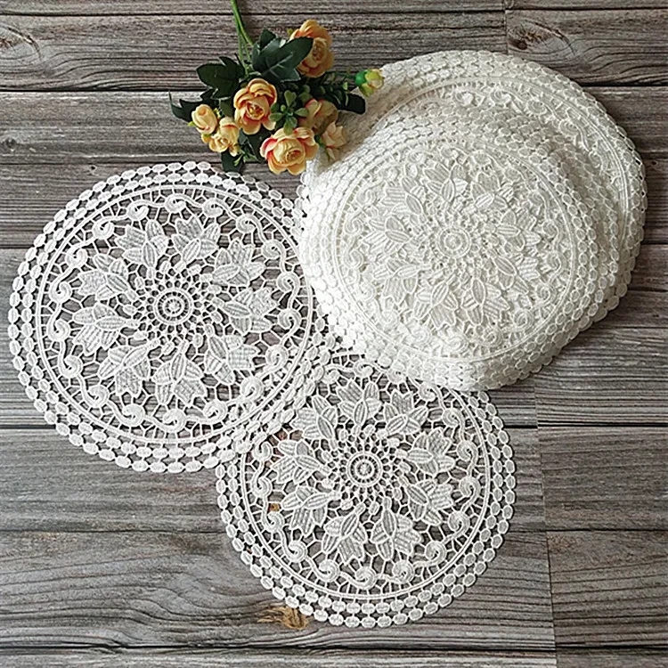 Mantel de encaje nórdico moderno y sencillo para taza de café