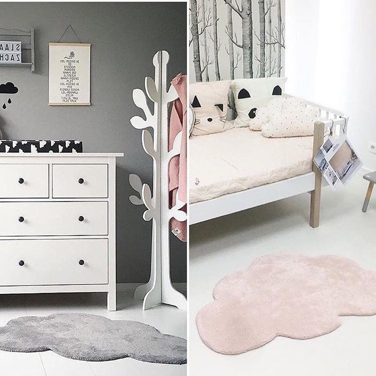 Alfombra nórdica con diseño de nubes para bebés, tapete suave anticaídas para gatear y jugar