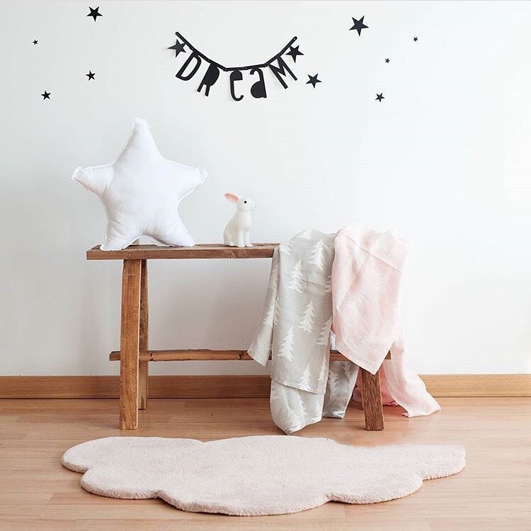 Alfombra nórdica con diseño de nubes para bebés, tapete suave anticaídas para gatear y jugar