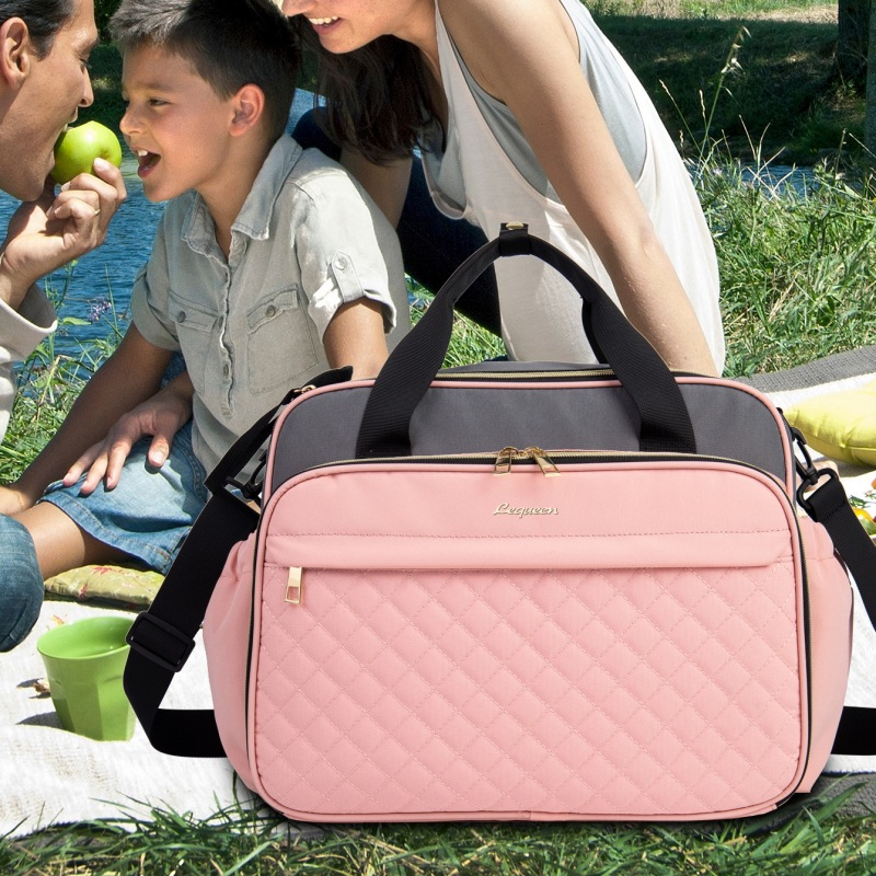 Bolso bandolera multifuncional de tela Oxford para pañales, de gran capacidad y fácil de llevar en la mano.
