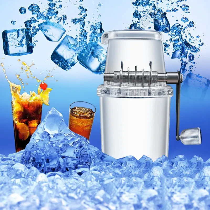 Triturador de hielo manual pequeño y multifuncional para el hogar, aparato de cocina