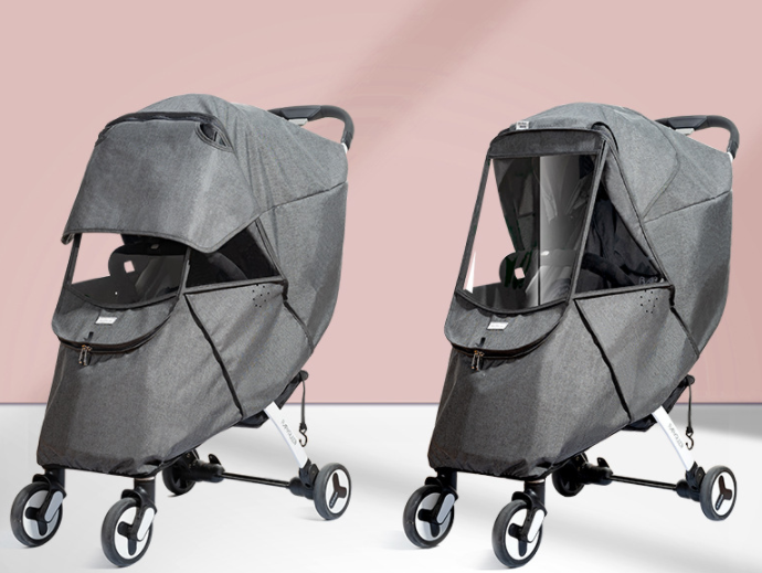 Funda universal para parabrisas de cochecito, cálida y resistente al viento y la lluvia para niños en invierno.