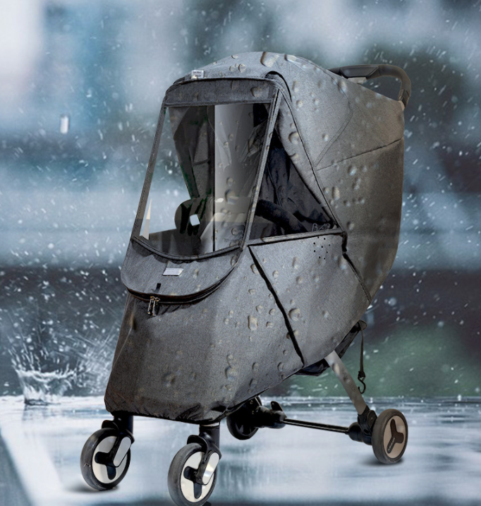 Funda universal para parabrisas de cochecito, cálida y resistente al viento y la lluvia para niños en invierno.