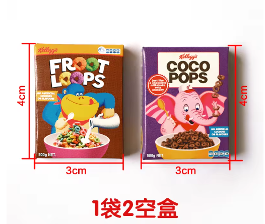 Mini cereales con números del alfabeto, mini cereales circulares, muebles para casa de muñecas en miniatura a escala 1:6