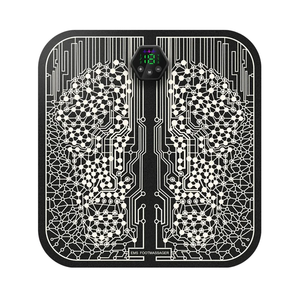 Dispositivo de masaje de pies con microcorriente y fisioterapia de pulso con almohadilla EMS para pies
