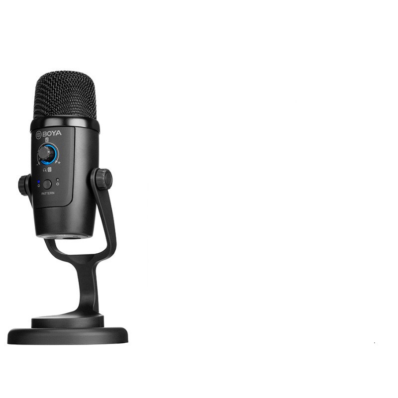Micrófono Boya BY-PM500 con tarjeta de sonido integrada e interfaz USB