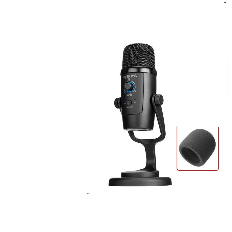 Micrófono Boya BY-PM500 con tarjeta de sonido integrada e interfaz USB