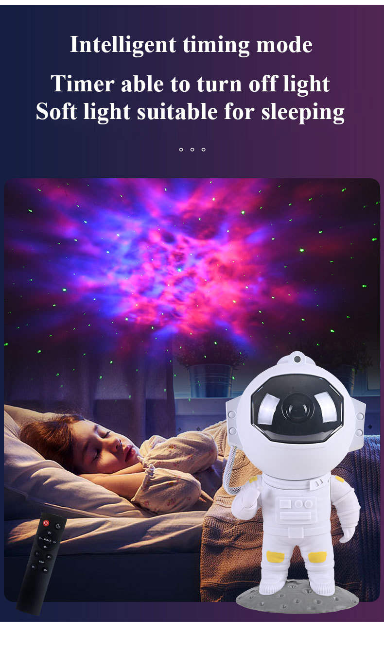 Proyector de estrellas y galaxia, luz nocturna de cielo estrellado, lámpara de astronauta, decoración para el hogar, dormitorio, luminarias decorativas, regalo