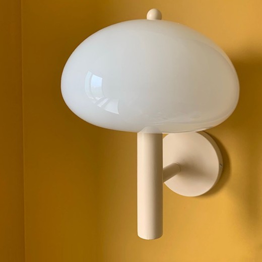 Lámpara de pared con forma de hongo pequeña, decoración retro, para sala de estar, dormitorio y mesita de noche.