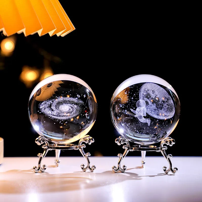 3D Carved Ferris Wheel Crystal Creative Glass Ball