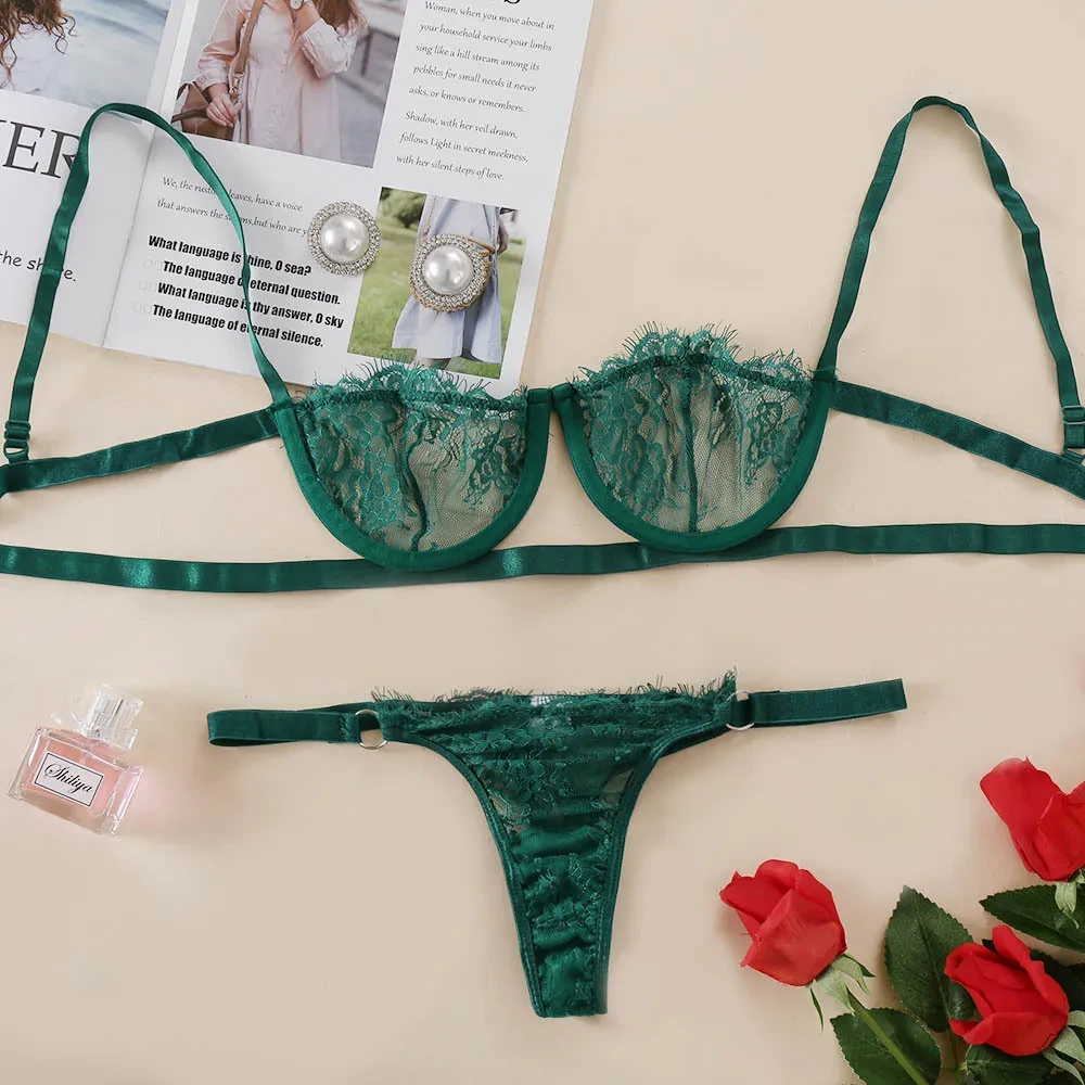 Lace Chest-wrapped See-through Underwear