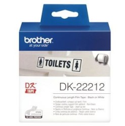 BrotherBrother DK22212 Continuous Length Film Tape 62mm x 15.24m DK22211 Continuous Length Paper Label Tape 29mm x 15.24m