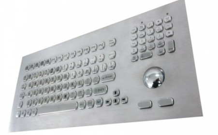 nputel KB021 Stainless Steel Keyboard + Trackball IP65 - USB