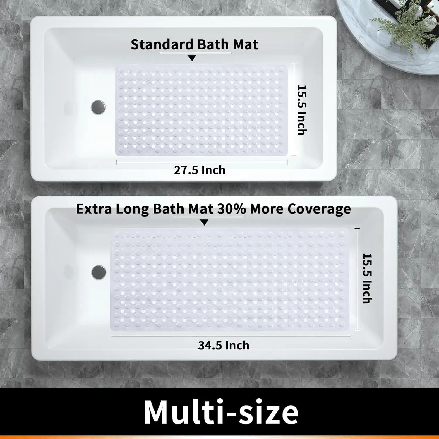 Secure Shower Mat | Non-Slip & Antibacterial