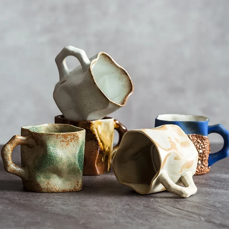 Creative Rough Pottery Coffee Cup Retro Art
