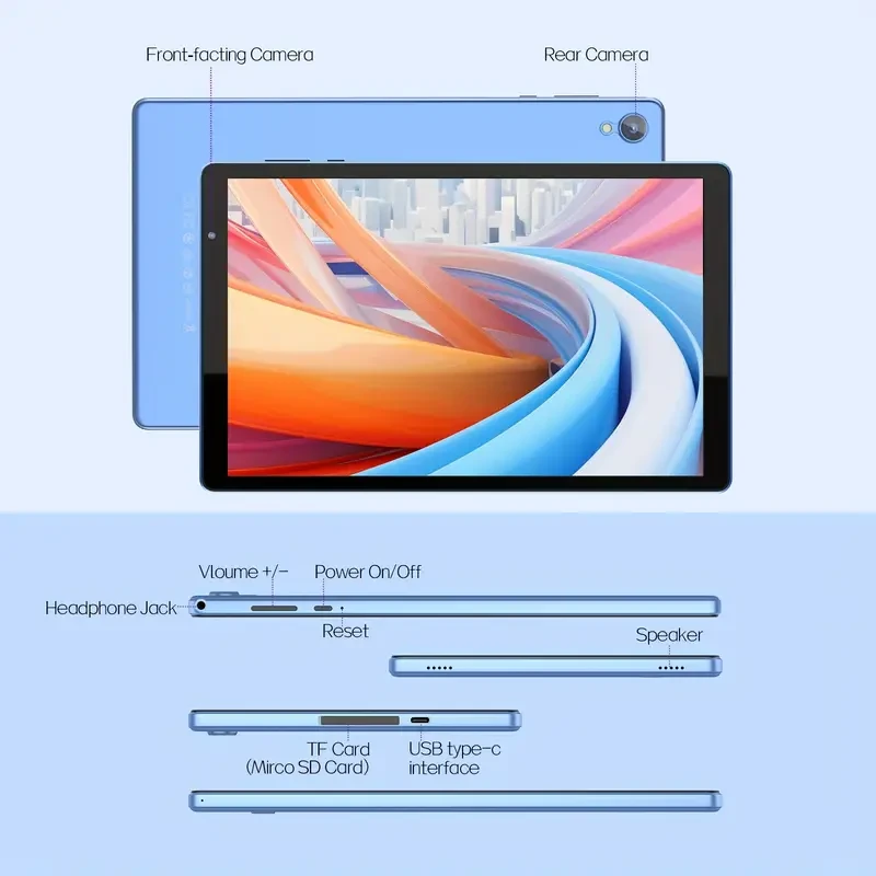 FITIFUN 10-Inch Android 14 Tablet – Powerful Performance, Stunning Display, and Long-Lasting Battery for All Your Needs
