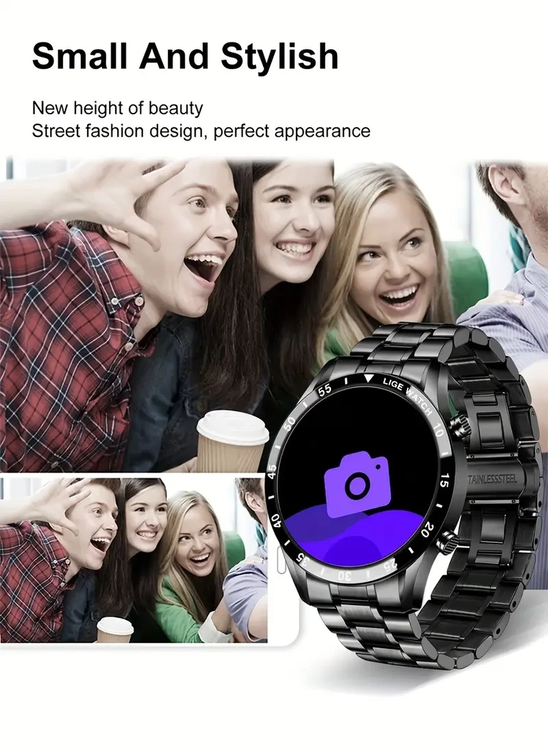LIGE Men's Smart Watch – Premium Smart Watch with Wireless Talk, Fitness Tracker, and Outdoor Features
