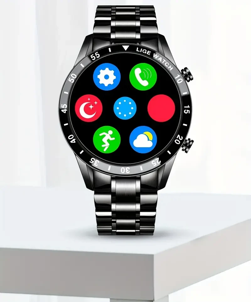 LIGE Men's Smart Watch – Premium Smart Watch with Wireless Talk, Fitness Tracker, and Outdoor Features