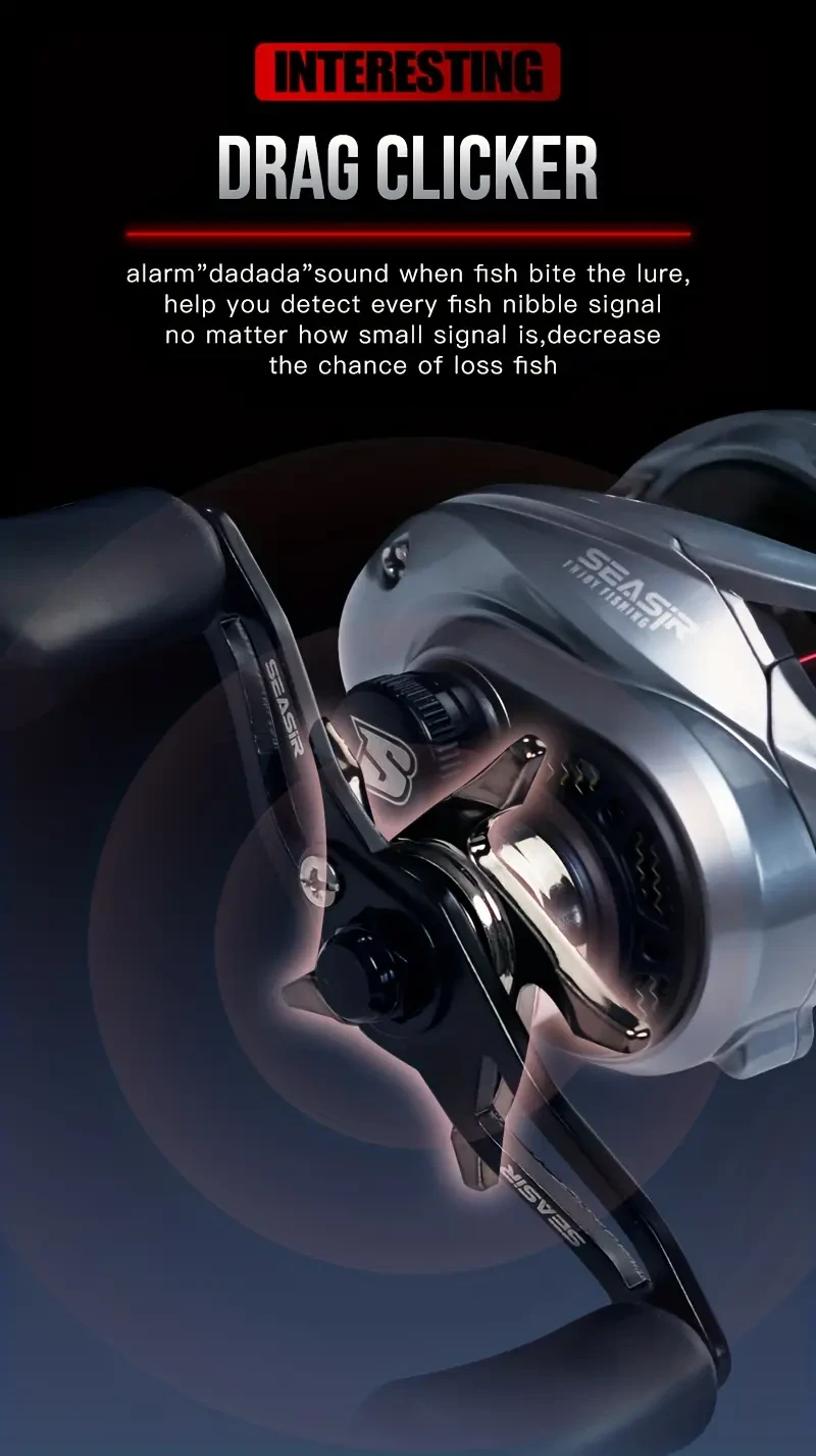 SEASIR M800 Baitcasting Fishing Reel – High-Speed Performance for Fresh and Saltwater Fishing