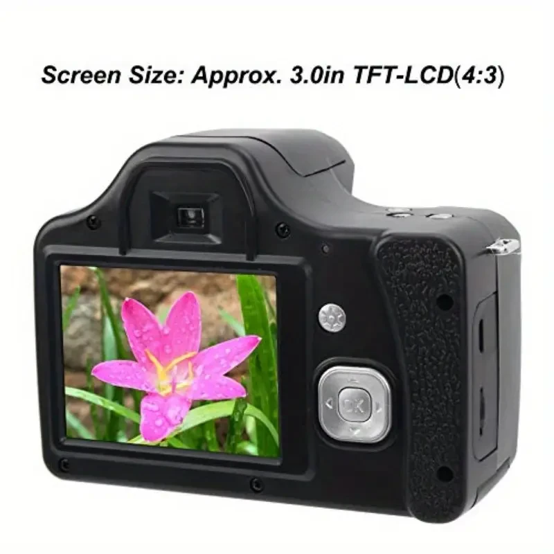 CHUMAJOR 64MP 4K Digital Camera – Compact Vlogging Camera with 16x Zoom, 1080P Video, and 32GB Memory Card Bundle