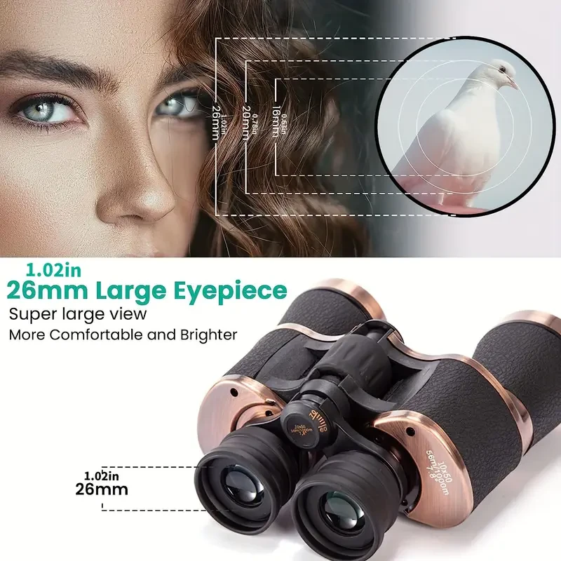 AFTERWAVE 10X50 High-Definition Professional Binoculars – Compact, Durable, and Perfect for Outdoor Adventures