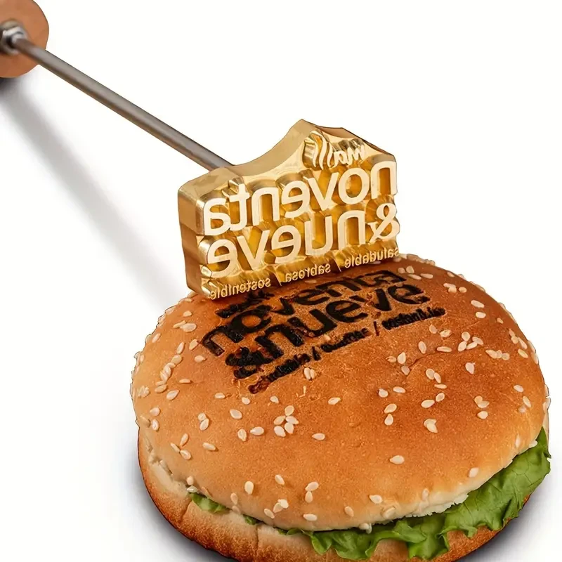 CRAWELL Personalized Branding Iron – High-End Brass Stamp for Burgers, BBQ & More
