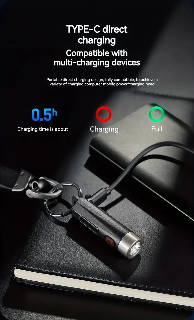 PHILIPS Bright Light Mini Flashlight – Compact Rechargeable LED Keychain Torch