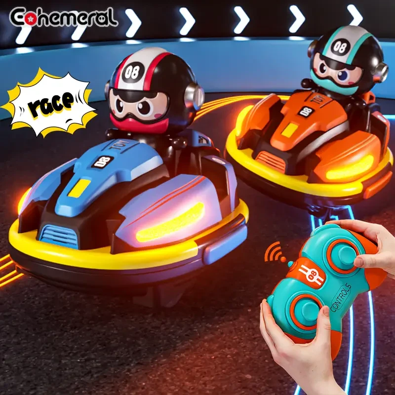 EOHEMERAL Remote Control Drift Stunt Bumper Car – Two-Person Racing Toy with Music & Lights