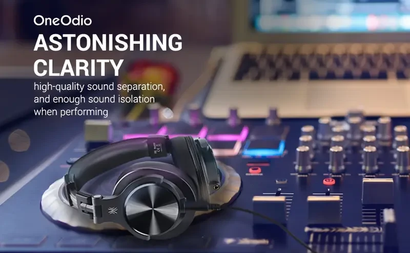 OneOdio A71m Professional Studio & Gaming Headset – Over-Ear Wired Headphones with Boom Microphone