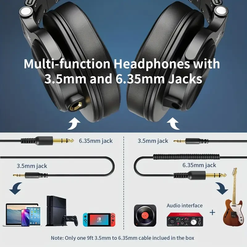 OneOdio A71m Professional Studio & Gaming Headset – Over-Ear Wired Headphones with Boom Microphone