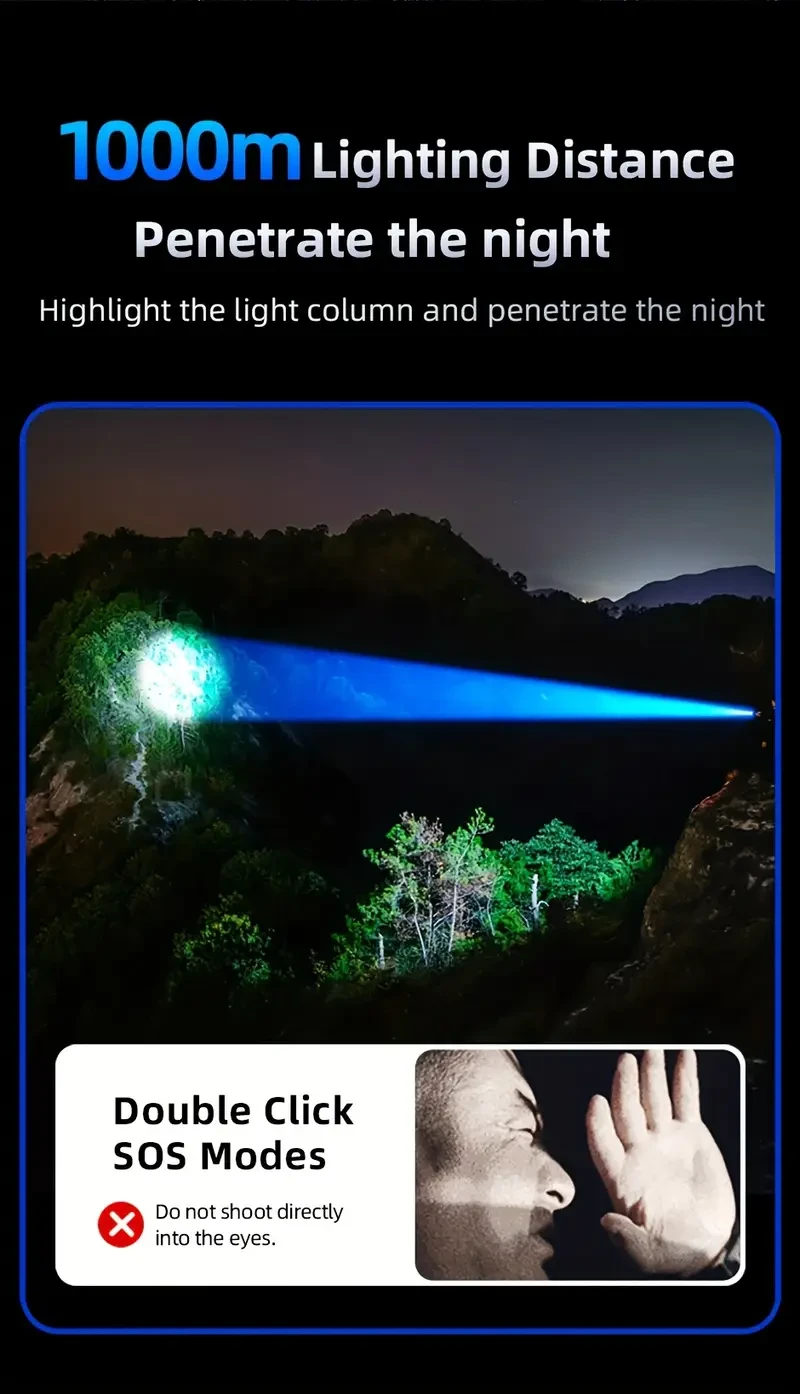 PHILIPS Enhanced Super Bright Flashlight – Zoomable Long-Range Rechargeable LED Torch