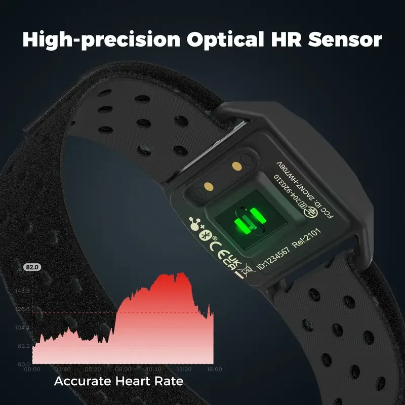COOSPO HW706 Wireless ANT+ Heart Rate Monitor Armband – USB Rechargeable Fitness Tracker