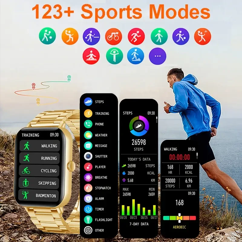 COIUSOR G90 Smartwatch – 4.6cm HD Display, Wireless Calling & 100+ Sports Modes