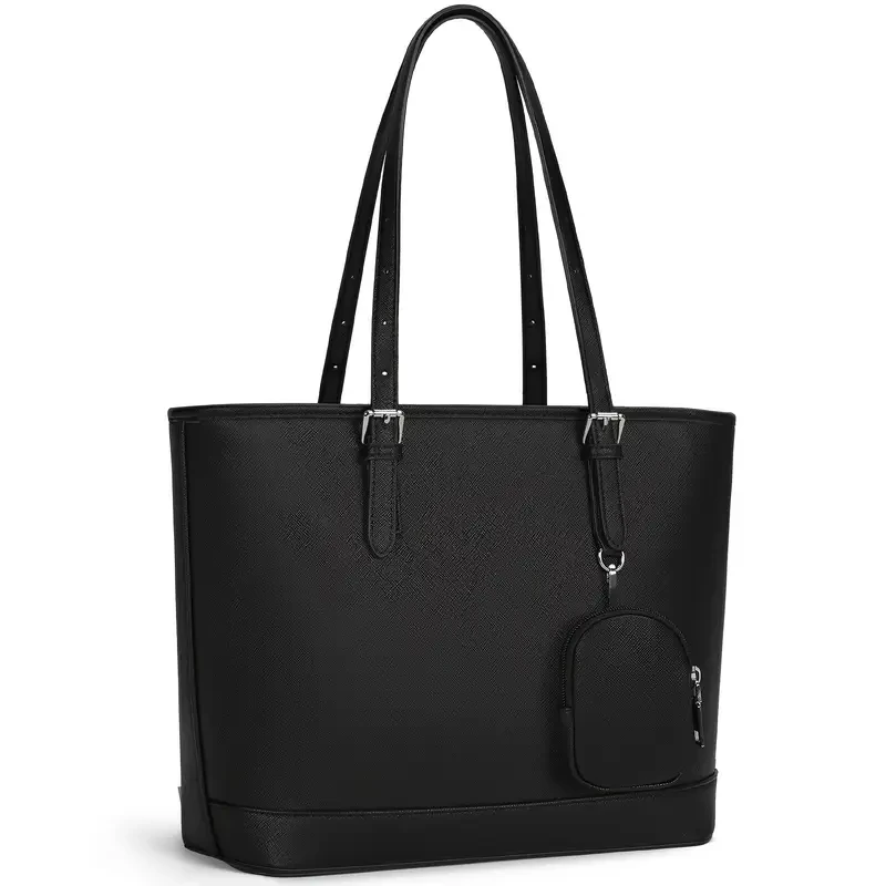 NEWHEY Women’s Tote Bag – Large Capacity Faux Leather Shoulder Handbag with Removable Pouch