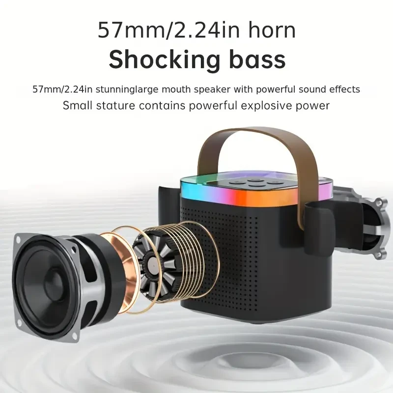 TANALAZ Portable Wireless Karaoke Speaker System – Type-C Rechargeable with Wireless Microphone & Bass Boost