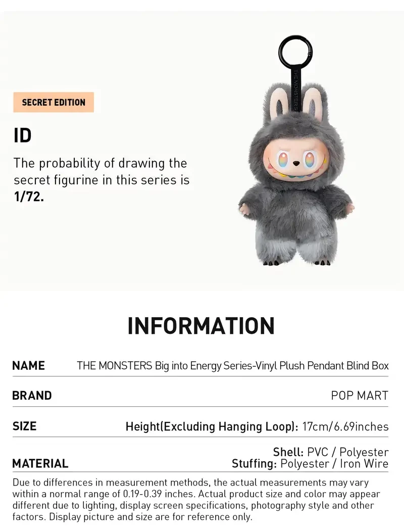 POP MART LABUBU 3rd Generation THE MONSTERS High Energy Series – Authentic Collectible Plush Mystery Box