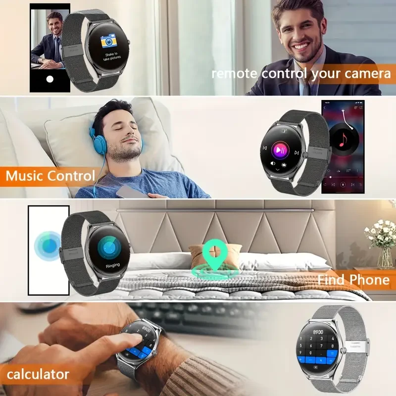 Fenke Ultra-Thin Voice Smartwatch – AMOLED HD Display, Wireless Calling & 100+ Sports Modes