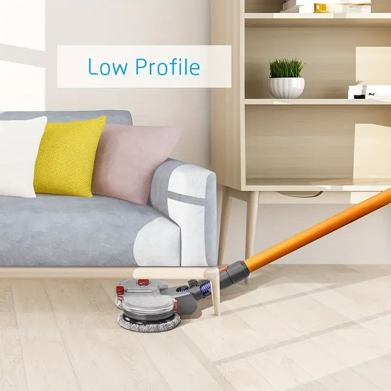 Electric Double Mop Attachment for Dyson V7/V8/V10/V11/V15 – Dual Spin Head with Washable Pads & Water Tank